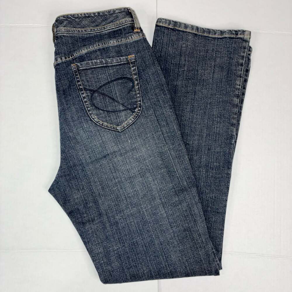 Chico's Platinum Women's Blue Denim Straight Leg Jeans Size 1 Regular